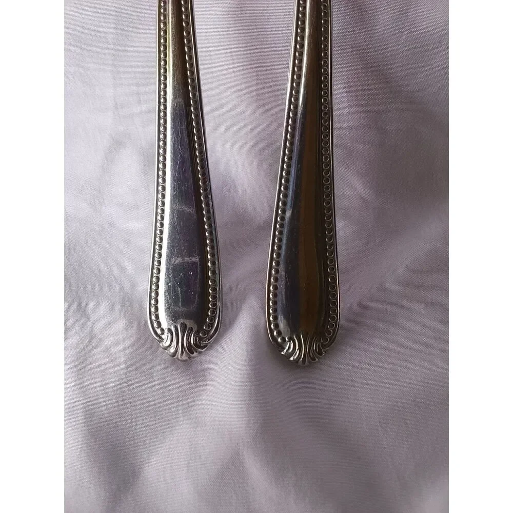 Set of 2 Dinner Forks Lenox Bead 18/10
